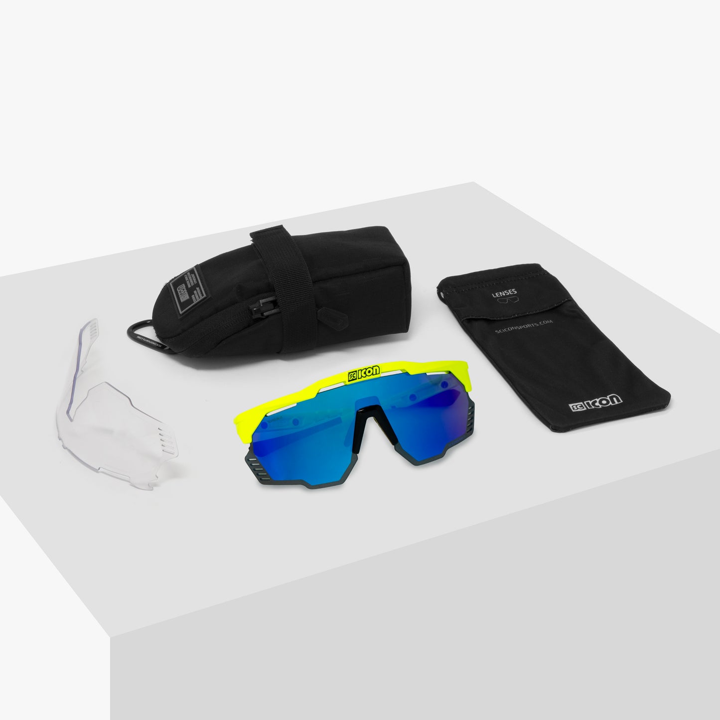 Briller SCICON AEROSHADE KUNKEN Fluo Yellow Multimirror Blue
