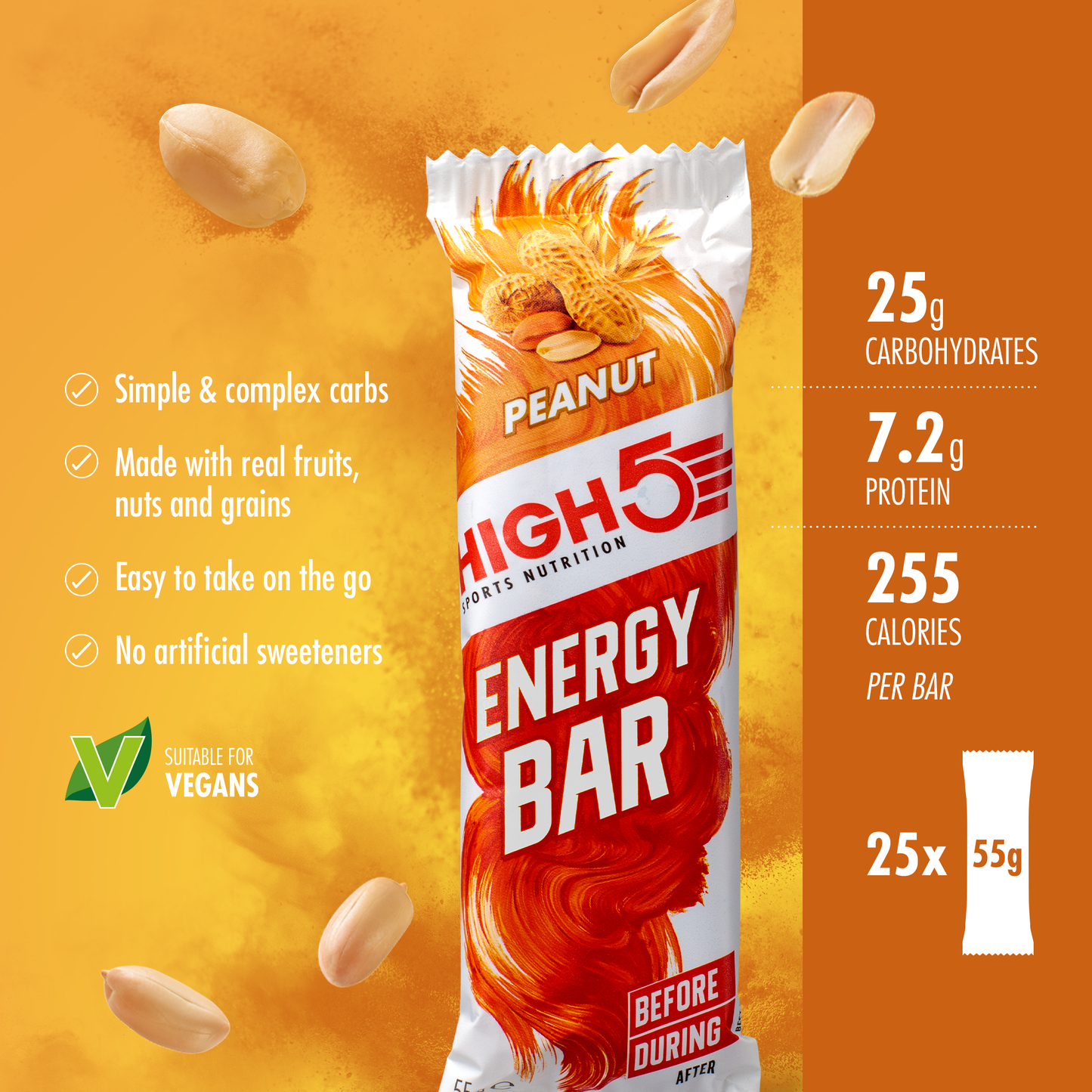 High5 ENERGY BAR (55 g) Jordnød