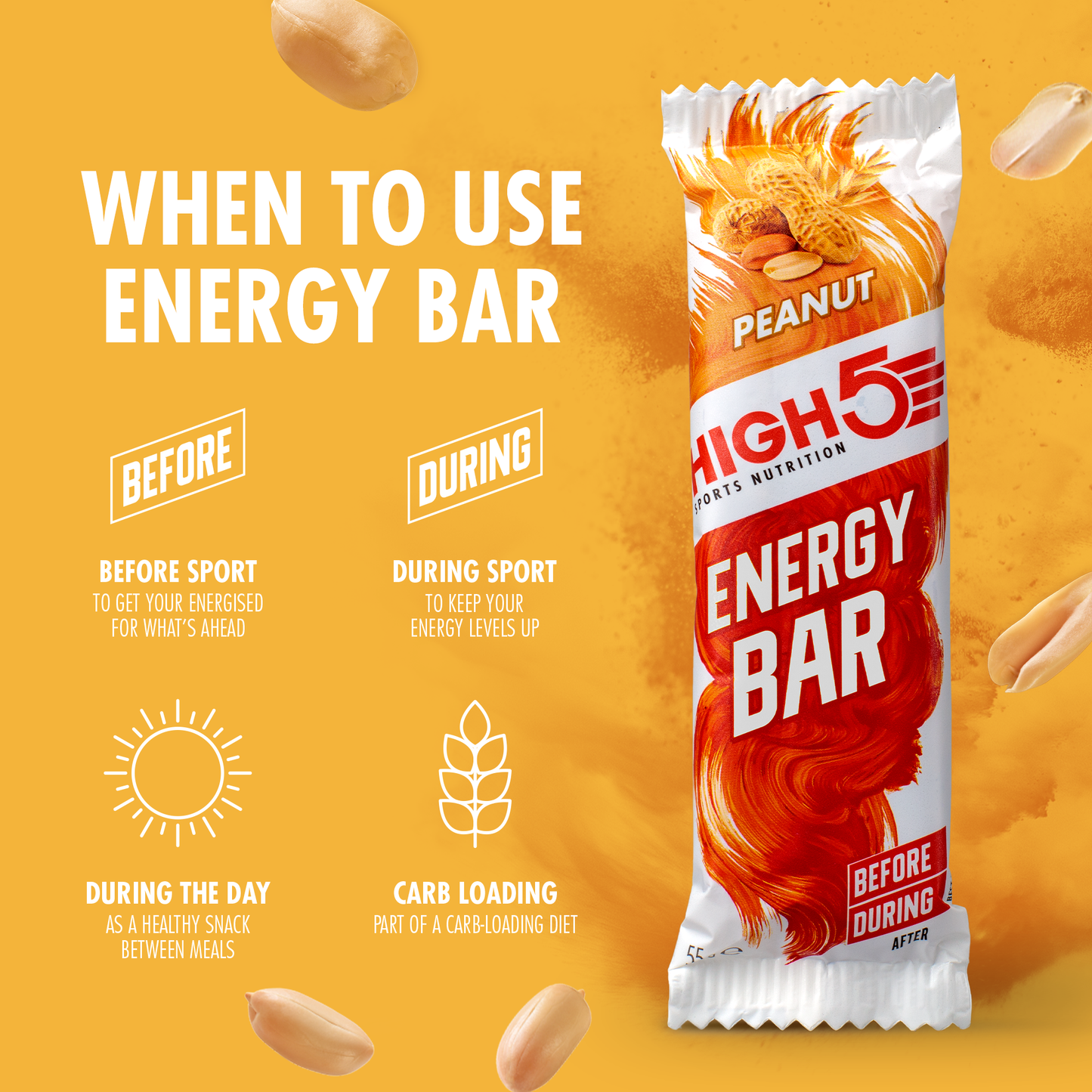 High5 ENERGY BAR (55 g) Jordnød