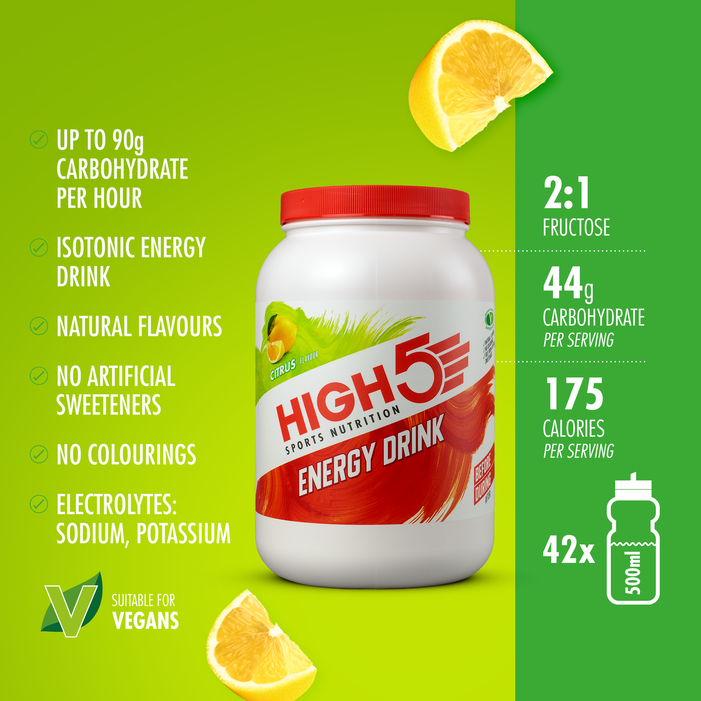 High5 ENERGY DRINK (2,2 kg) Citron