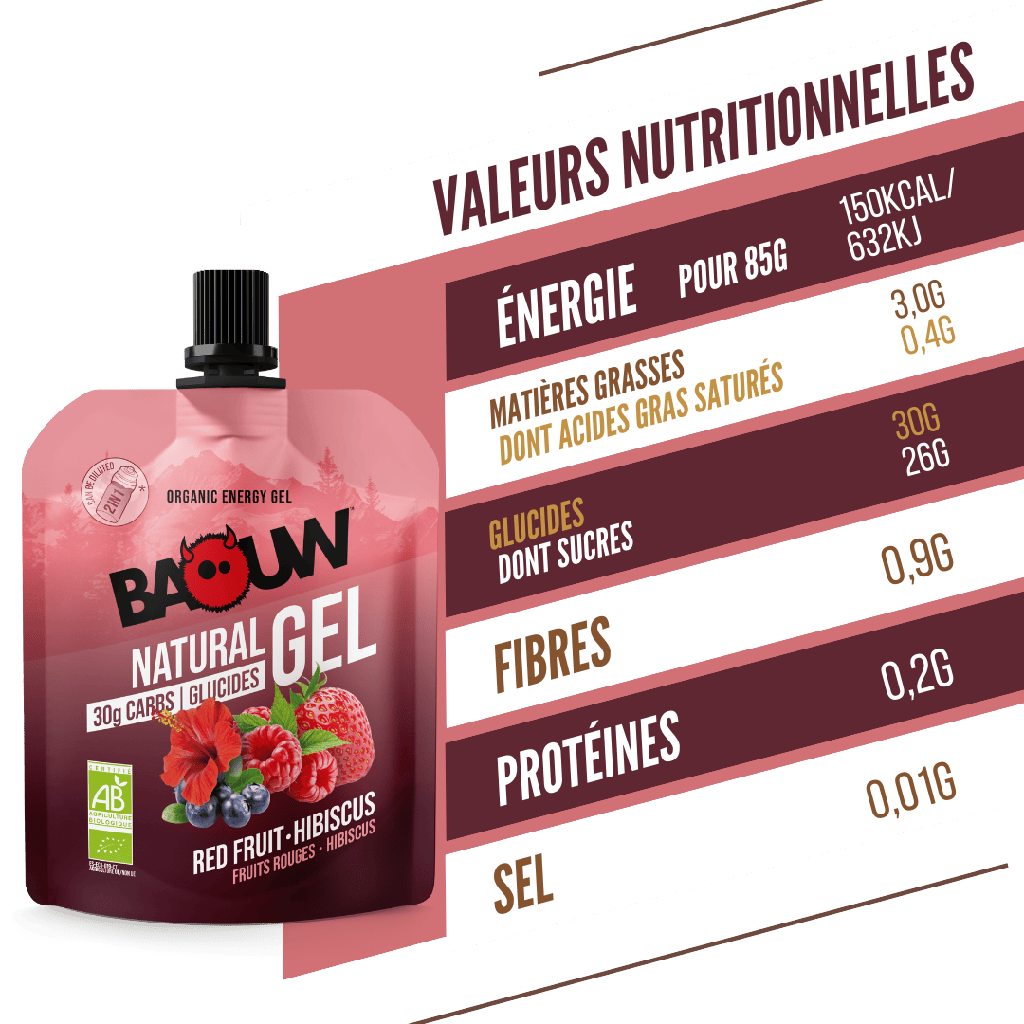 BAOUW Organic Red Fruits-Hibiscus Energy Gel (85 g)