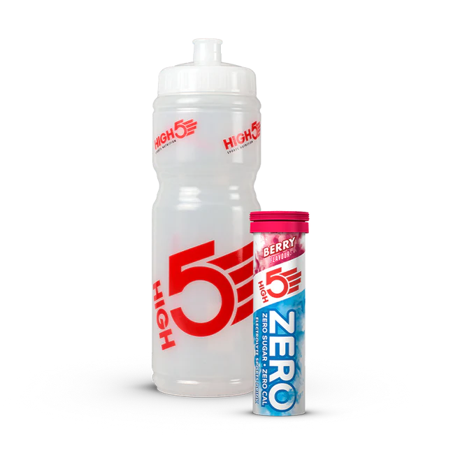 Bottle + 10 HIGH5 CYCLE PACK Electrolyte Hydration Tablets Fruits Red