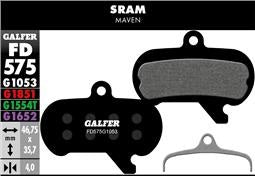 GALFER STANDARD Sram Maven semimetalliske bremseklodser