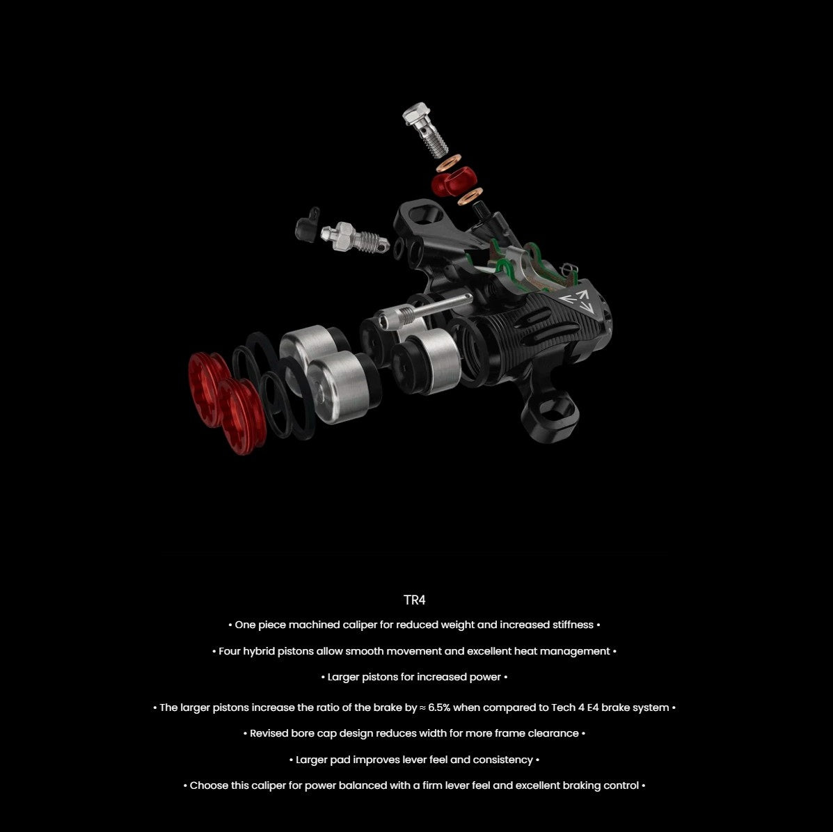 HOPE TECH 4 EVO TR4 forbremse Sort/Sort