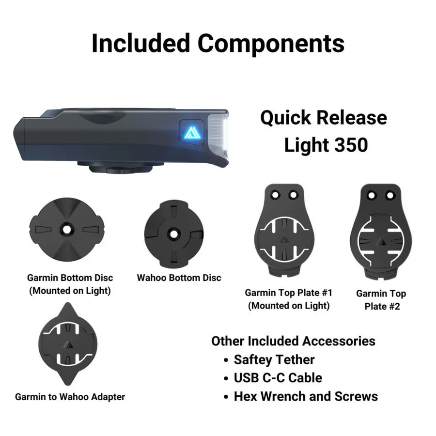 Forlygter KOM CYCLING QUICK RELEASE LIGHT 350