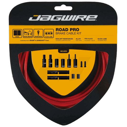 JAGWIRE ROAD PRO bremsekabel- og slangesæt rød