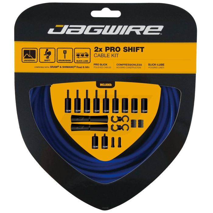 JAGWIRE ROAD AND MOUNTAIN PRO Derailleur Cables and Hoses Kit Blue SID