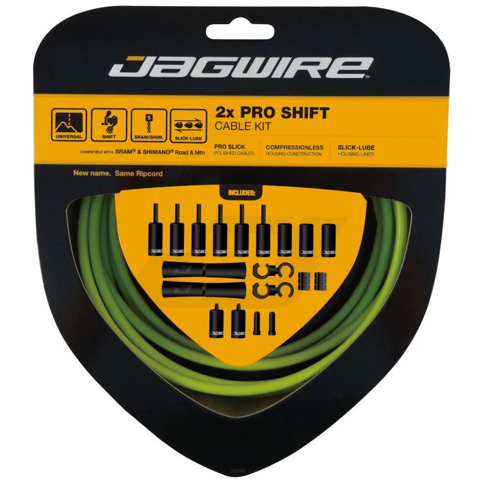 JAGWIRE ROAD AND MOUNTAIN PRO Derailleurkabel og slangesæt Grøn