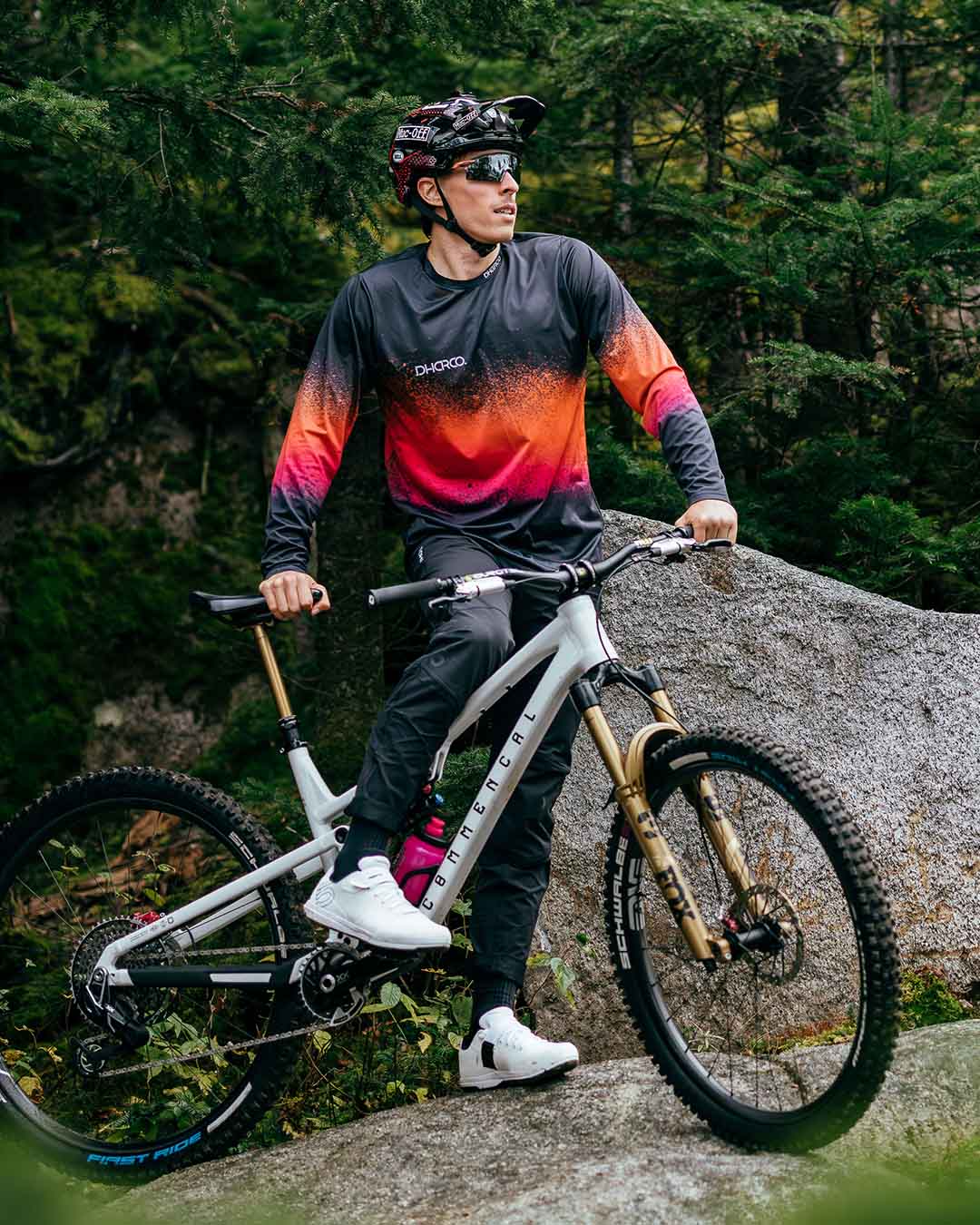 DHARCO RACE BLACK SNAKE Langærmet Jersey Sort/Orange