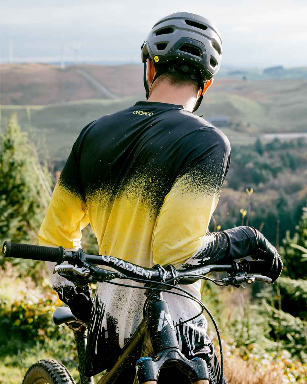 DHARCO RACE ACID RAIN Langærmet trøje Sort/gul