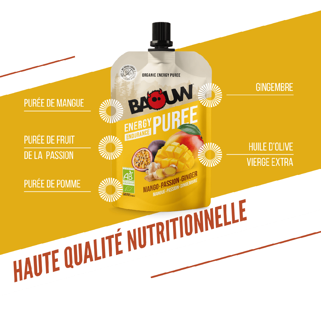 BAOUW Organic Recipe Mango/Passion/Ginger Energy Puree (90 g)