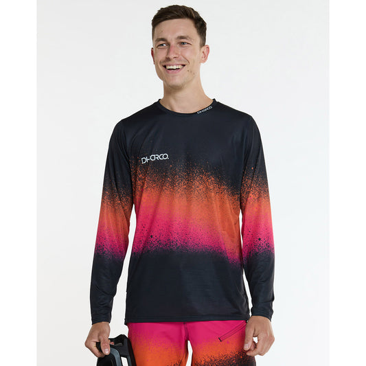 DHARCO RACE BLACK SNAKE Langærmet Jersey Sort/Orange