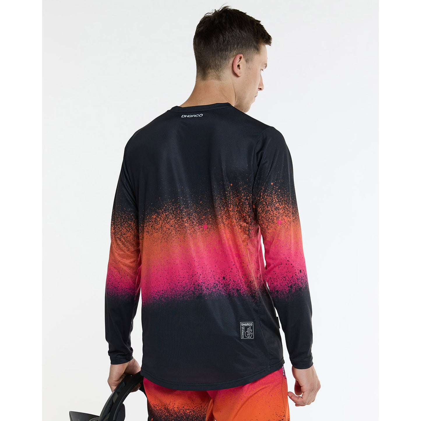 DHARCO RACE BLACK SNAKE Langærmet Jersey Sort/Orange