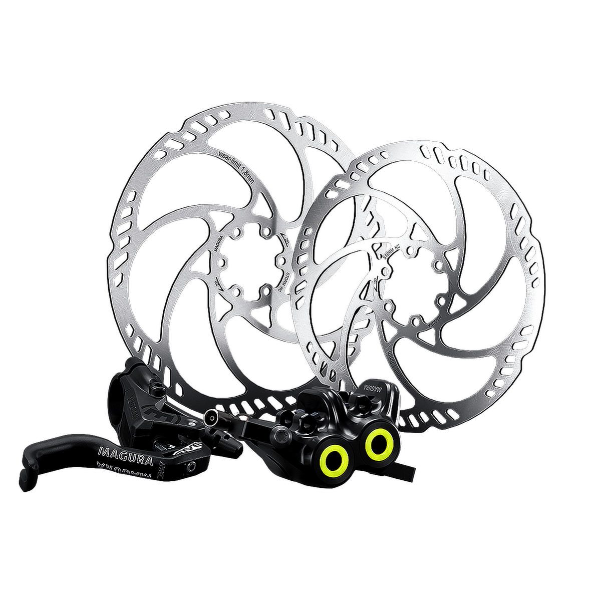Et par Magura MT5 Pro skivebremser Storm HC 203/180 mm