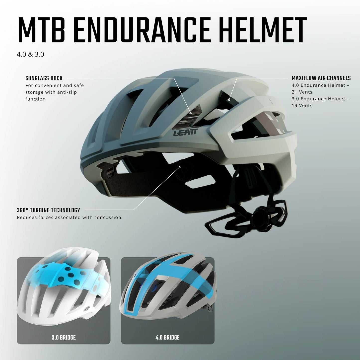 LEATT MTB ENDURANCE 3.0 MTB/Gravel-hjelm Sort