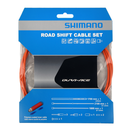SHIMANO DURA-ACE 9000 Polymer Orange Derailleur kabler og slanger Kit
