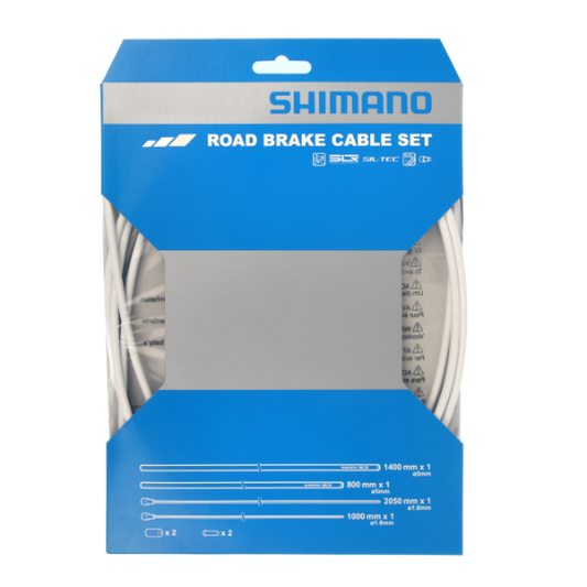 SHIMANO PTFE hvid bremsekabel- og slangesæt