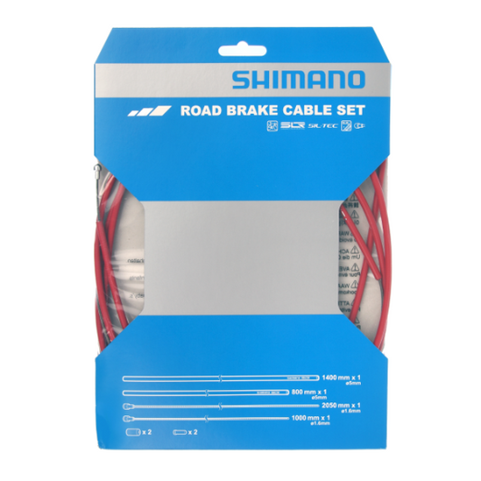 SHIMANO PTFE bremsekabel- og slangesæt rød