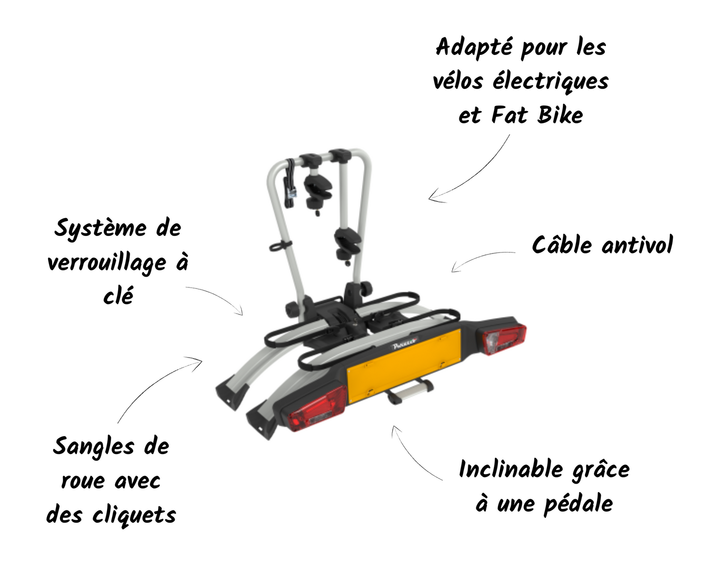 PERUZZO ATLANTIS 2 electric bike carrier on hitch