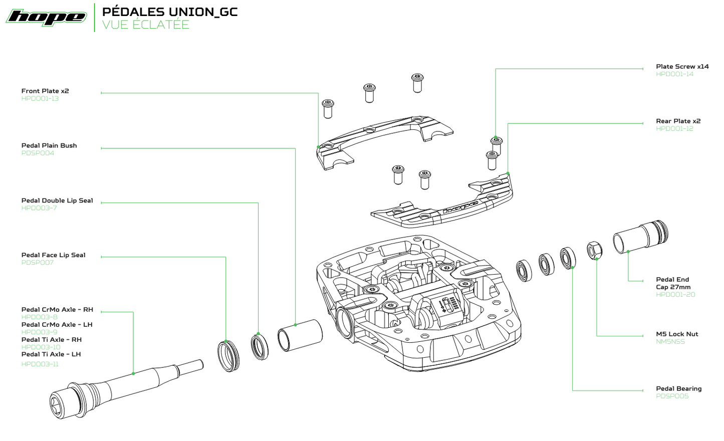 HOPE UNION GRAVITY-pedaler Sort
