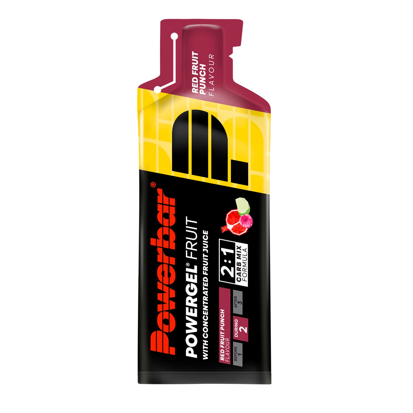 POWERBAR POWERGEL FRUIT Energy Gel (41gr) Røde bær