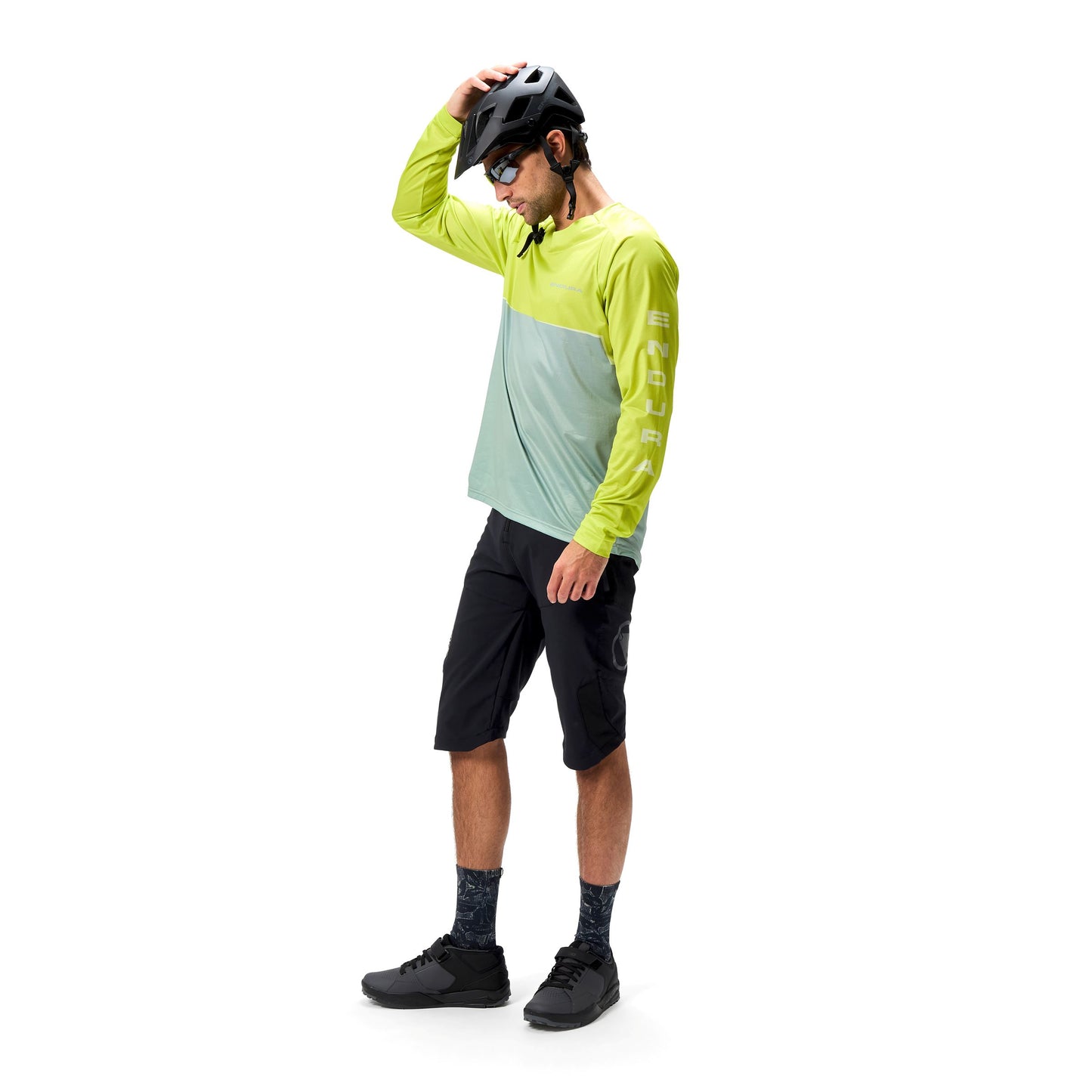 ENDURA CORE PRINTED Long Sleeve Jersey Green 2025