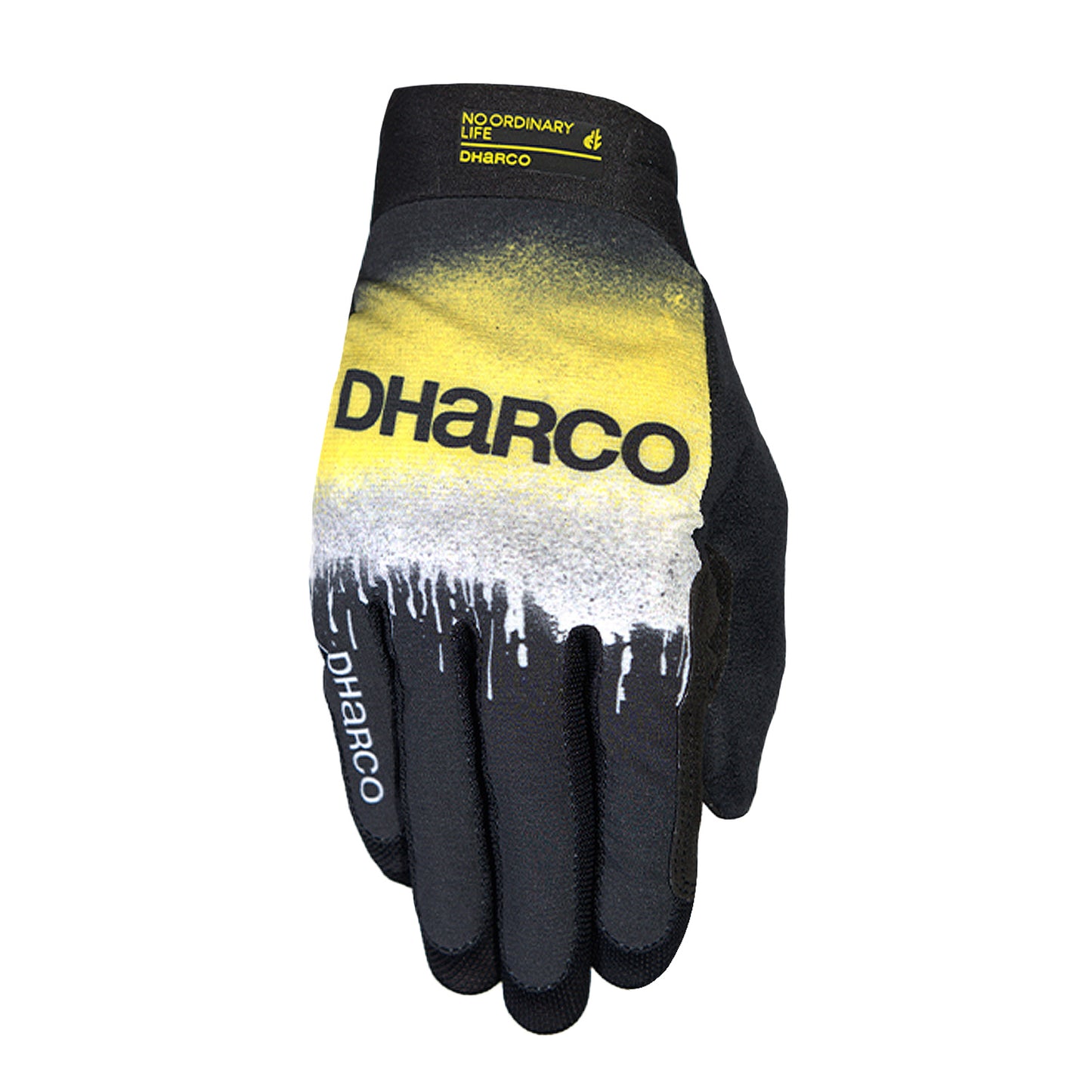 DHARCO RACE ACID RAIN-handsker Sort/gul