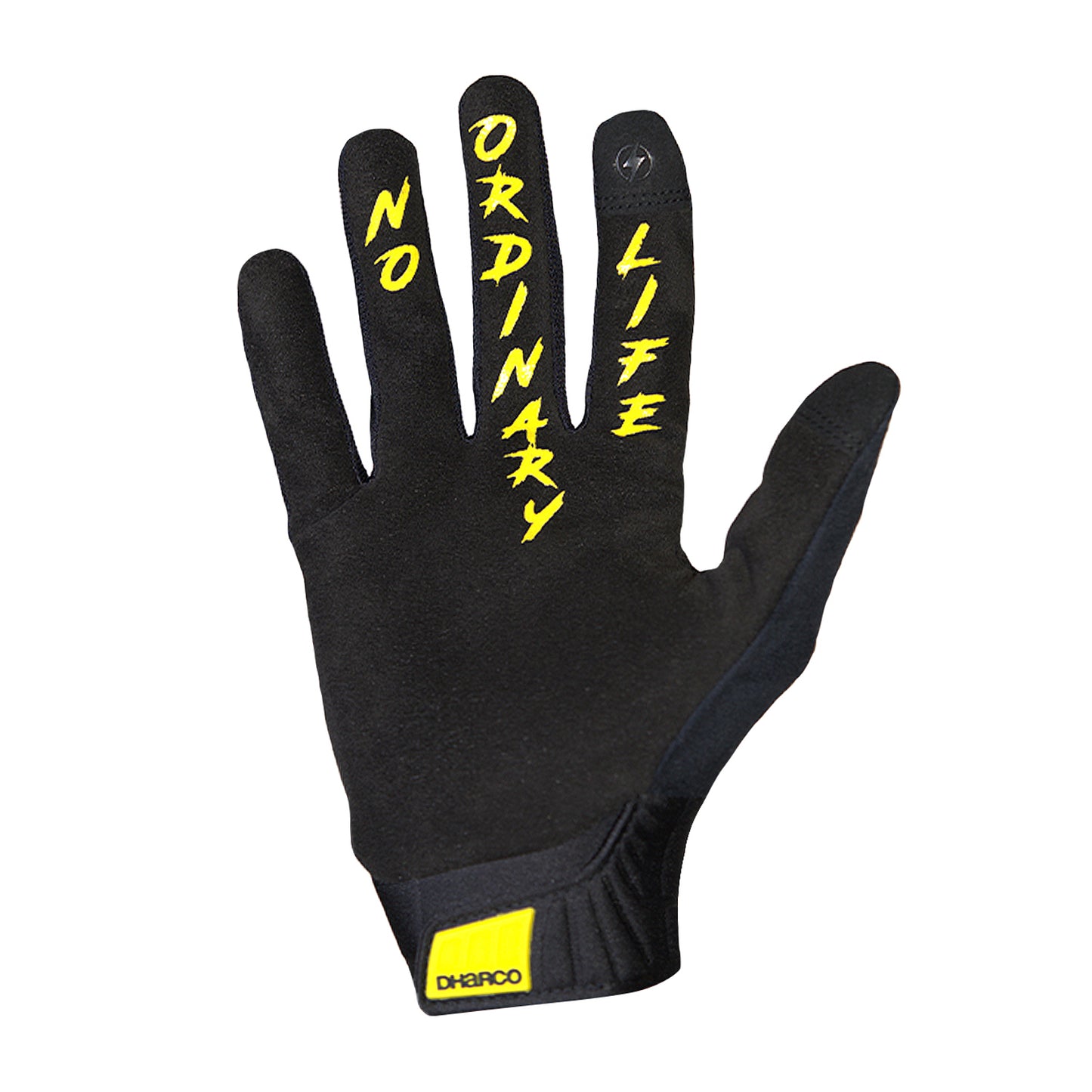 DHARCO RACE ACID RAIN-handsker Sort/gul