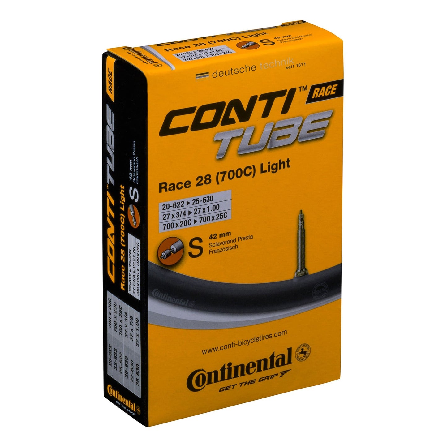 CONTINENTAL RACE LIGHT slange 700x20/25c Presta