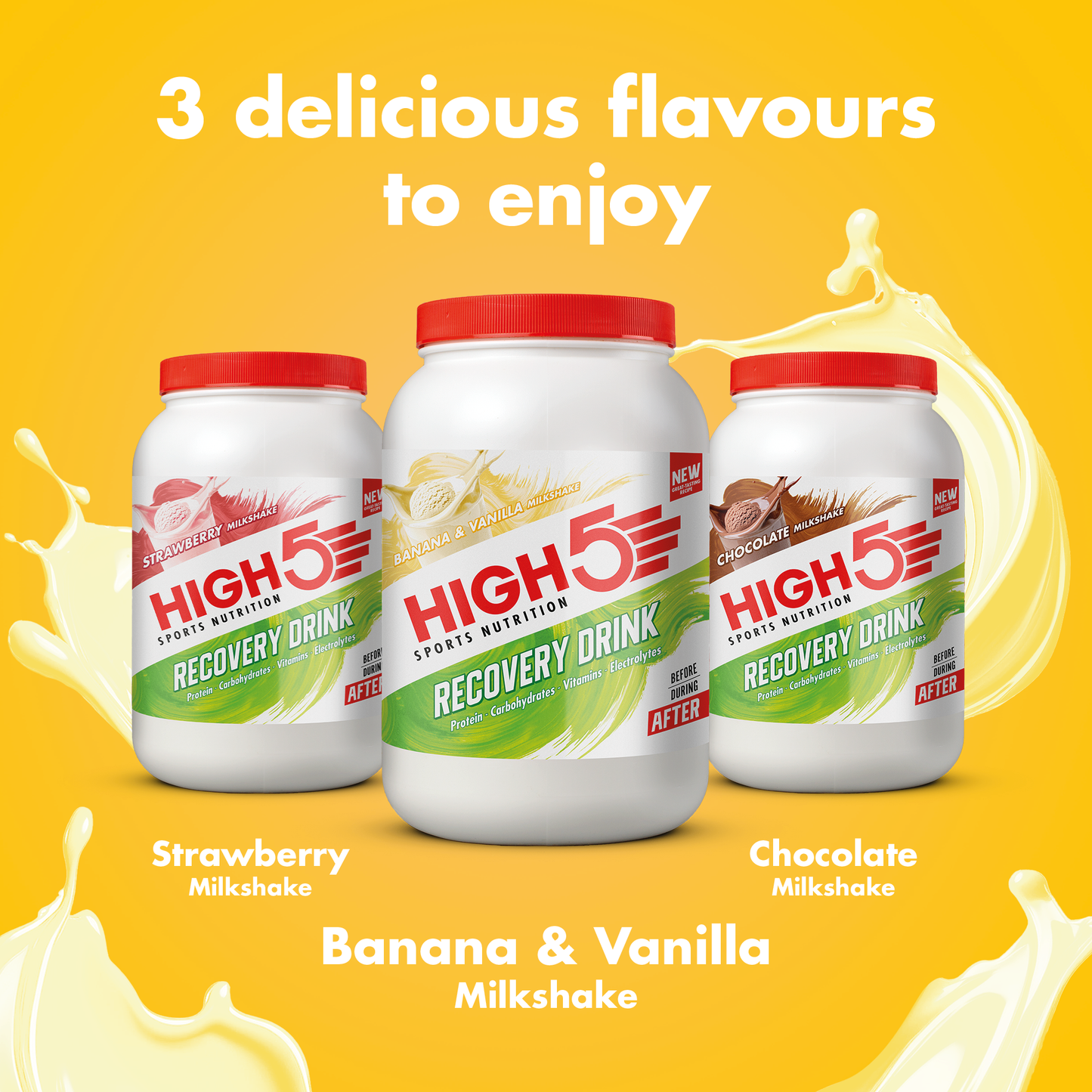 HIGH5 RECOVERY DRINK (450g) Banana Vanilla Milkshake