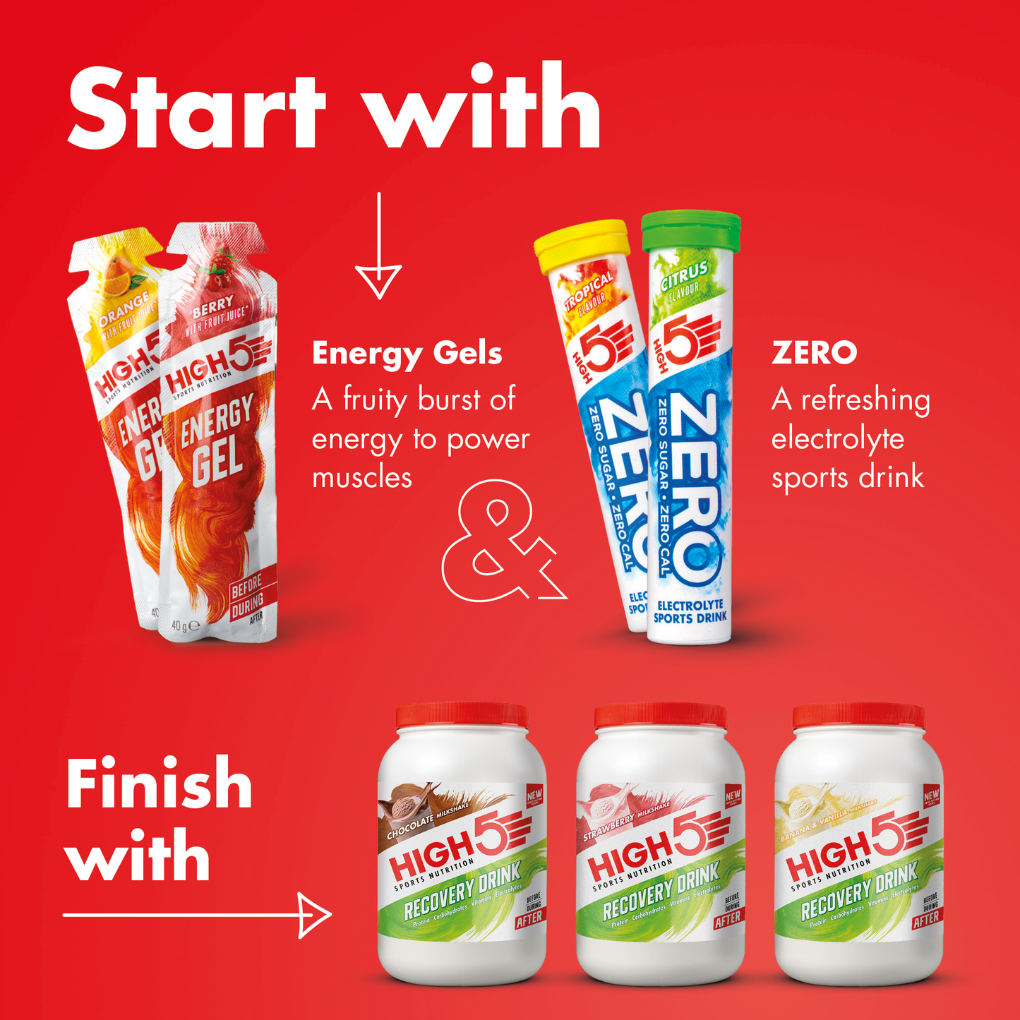 HIGH5 RECOVERY DRINK (450g) Banana Vanilla Milkshake