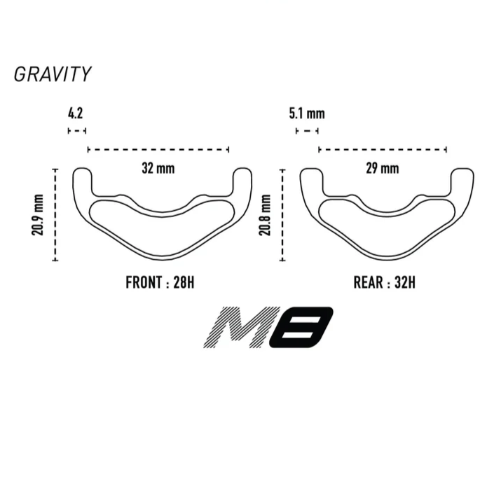 ENVE M8 29" 32mm front rim