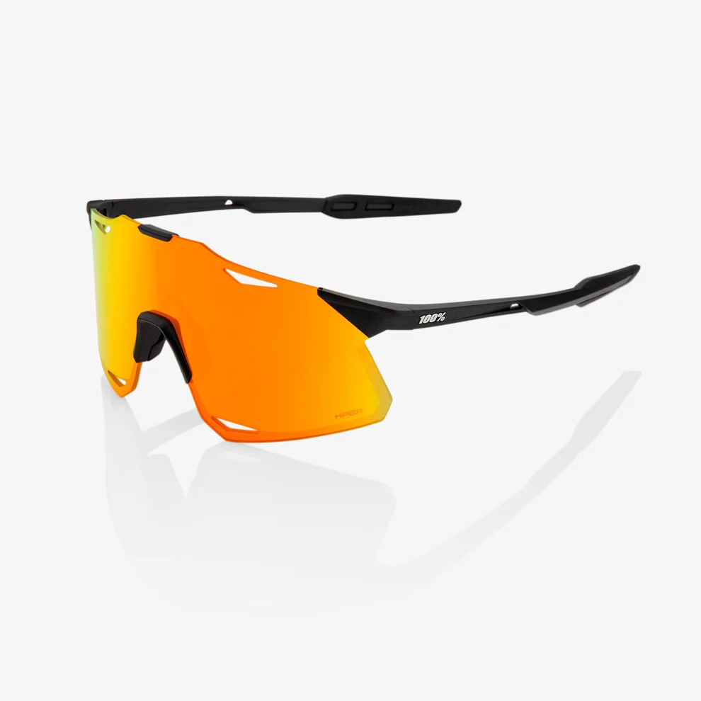 100% HYPERCRAFT Black Matt Hiper Red Mirror beskyttelsesbriller