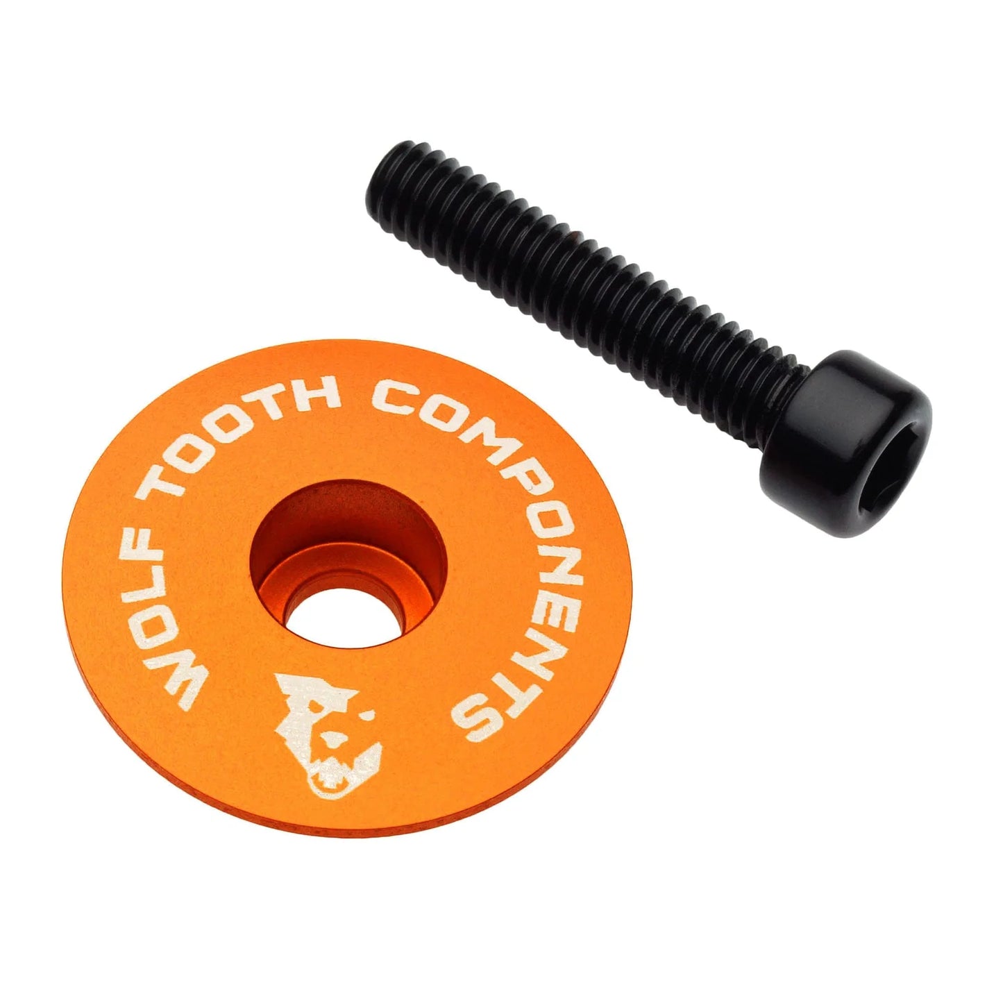 WOLF TOOTH Ultralight-styrehovedkappe med 1"1/8-skrue, orange