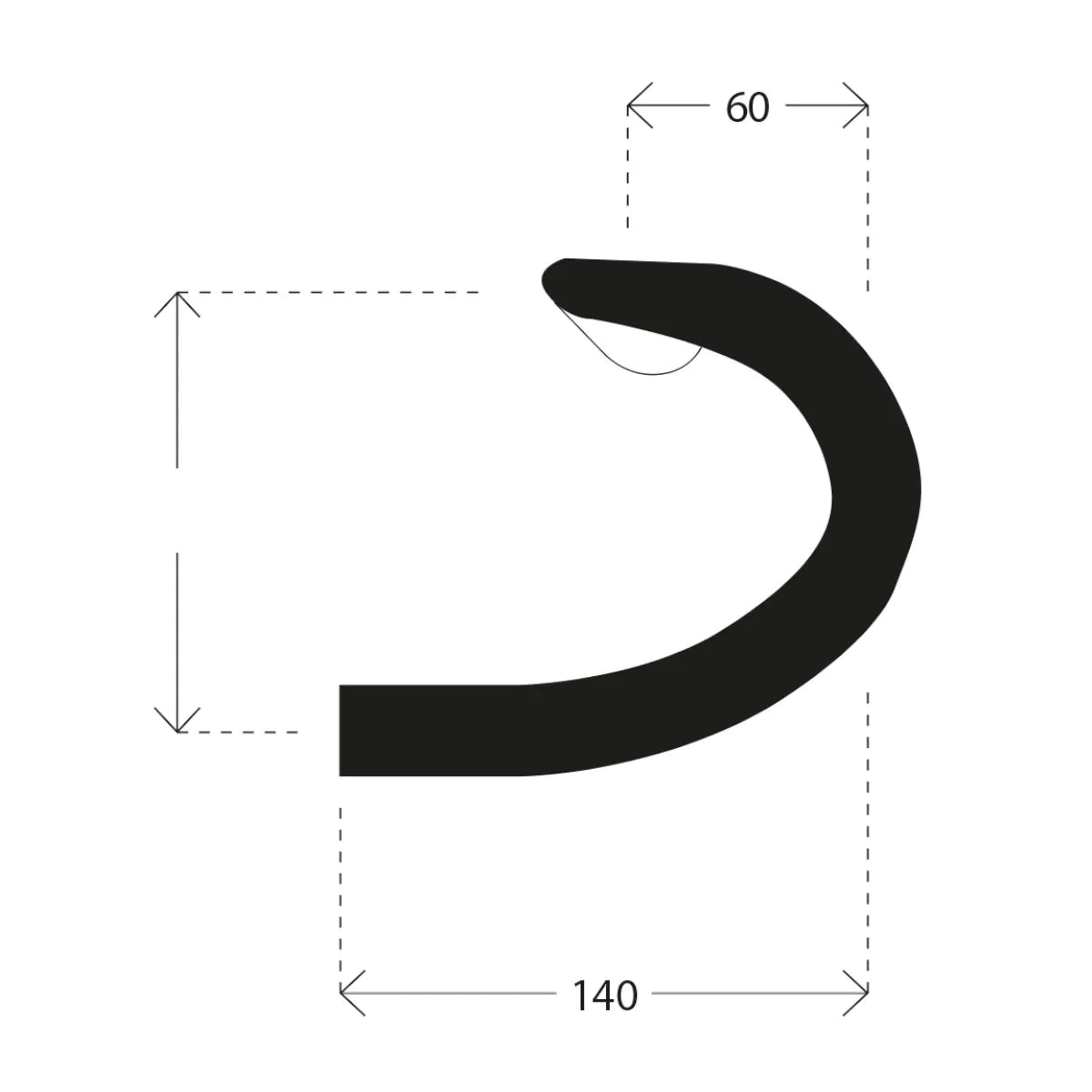 Gravel DEDA SUPERZERO CARBONE UD POB Finish Flare 16° handlebar