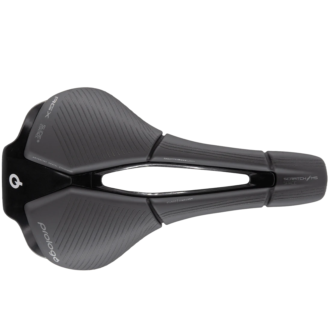 Saddle PROLOGO SCRATCH M5 PAS SPACE AGX W/ SLIDE CONTROL Rails Tirox Black