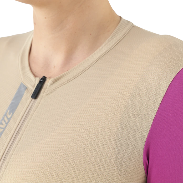 MAVIC ESSENTIAL Women's Short Sleeve Jersey Beige/Fuschia