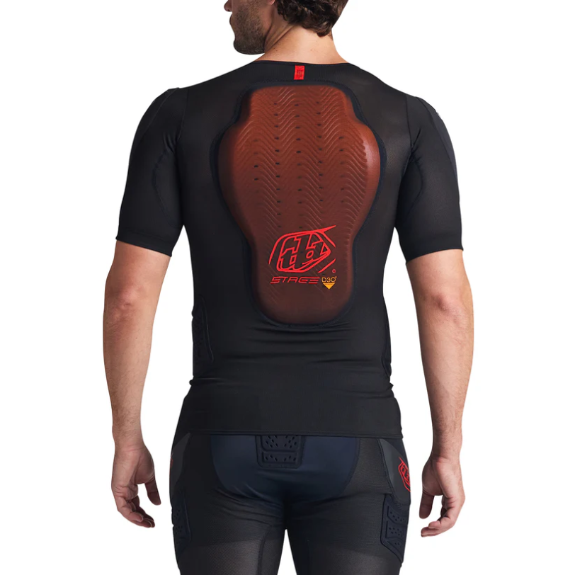TROY LEE DESIGNS STAGE GHOST D3O Protection T-Shirt Short Sleeve Black