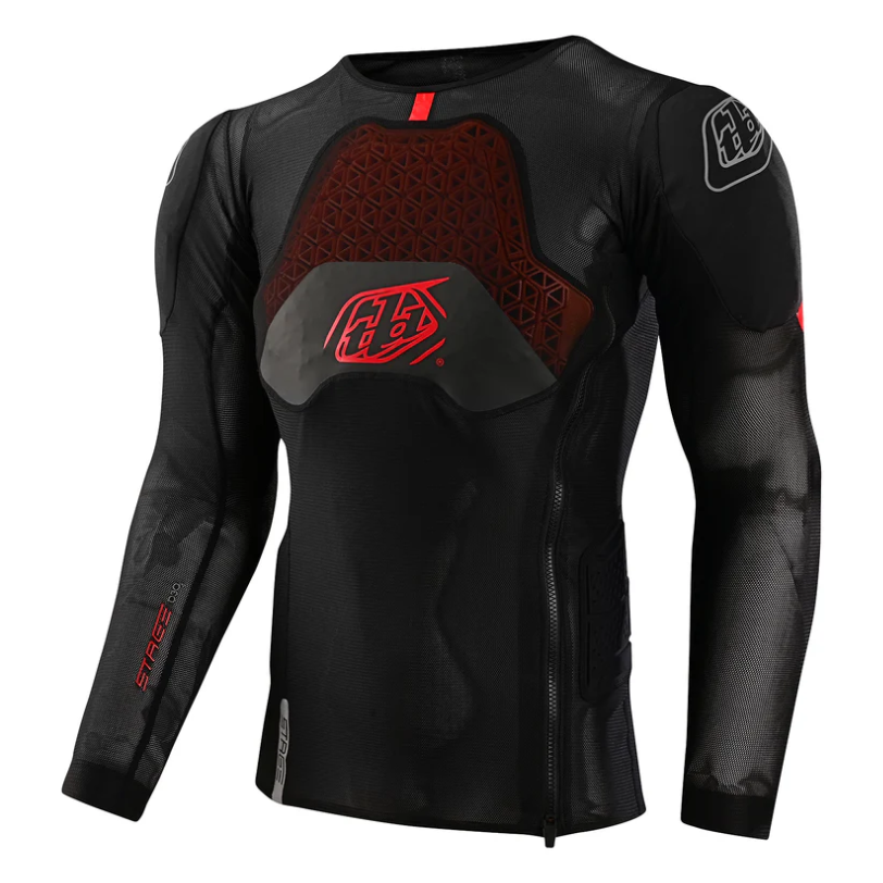 TROY LEE DESIGNS STAGE GHOST D3O Protective T-Shirt Long Sleeve Black