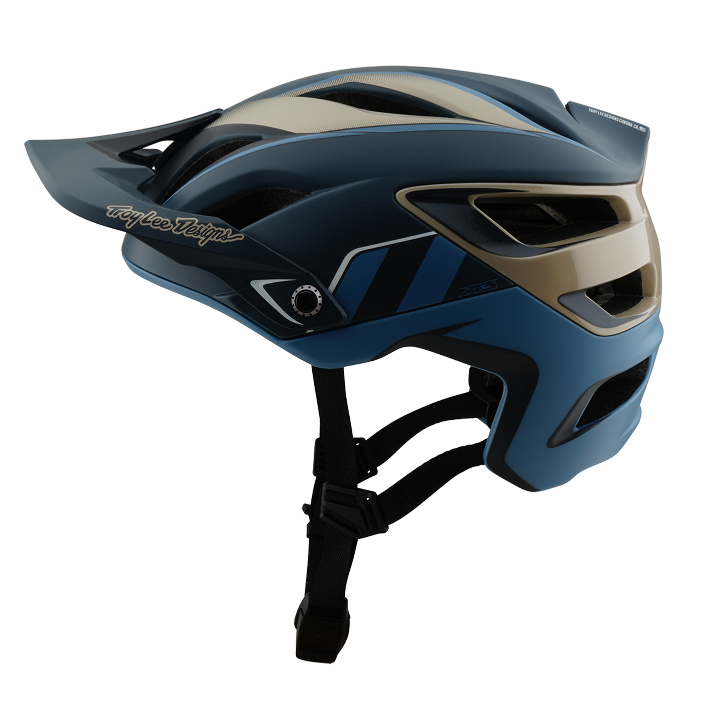 Troy Lee Design A3 MIPS MTB-hjelm blå/guld