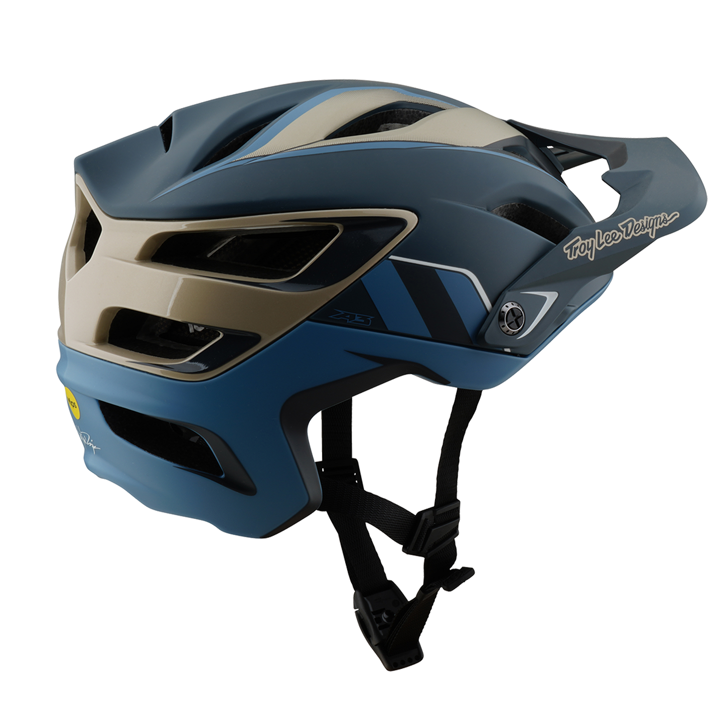 Troy Lee Design A3 MIPS MTB-hjelm blå/guld