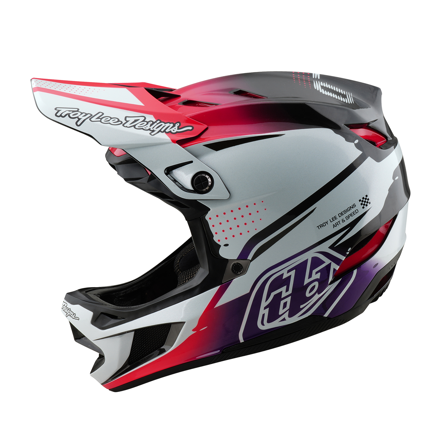 Troy Lee Design D4 CARBON MIPS Drip White MTB-hjelm