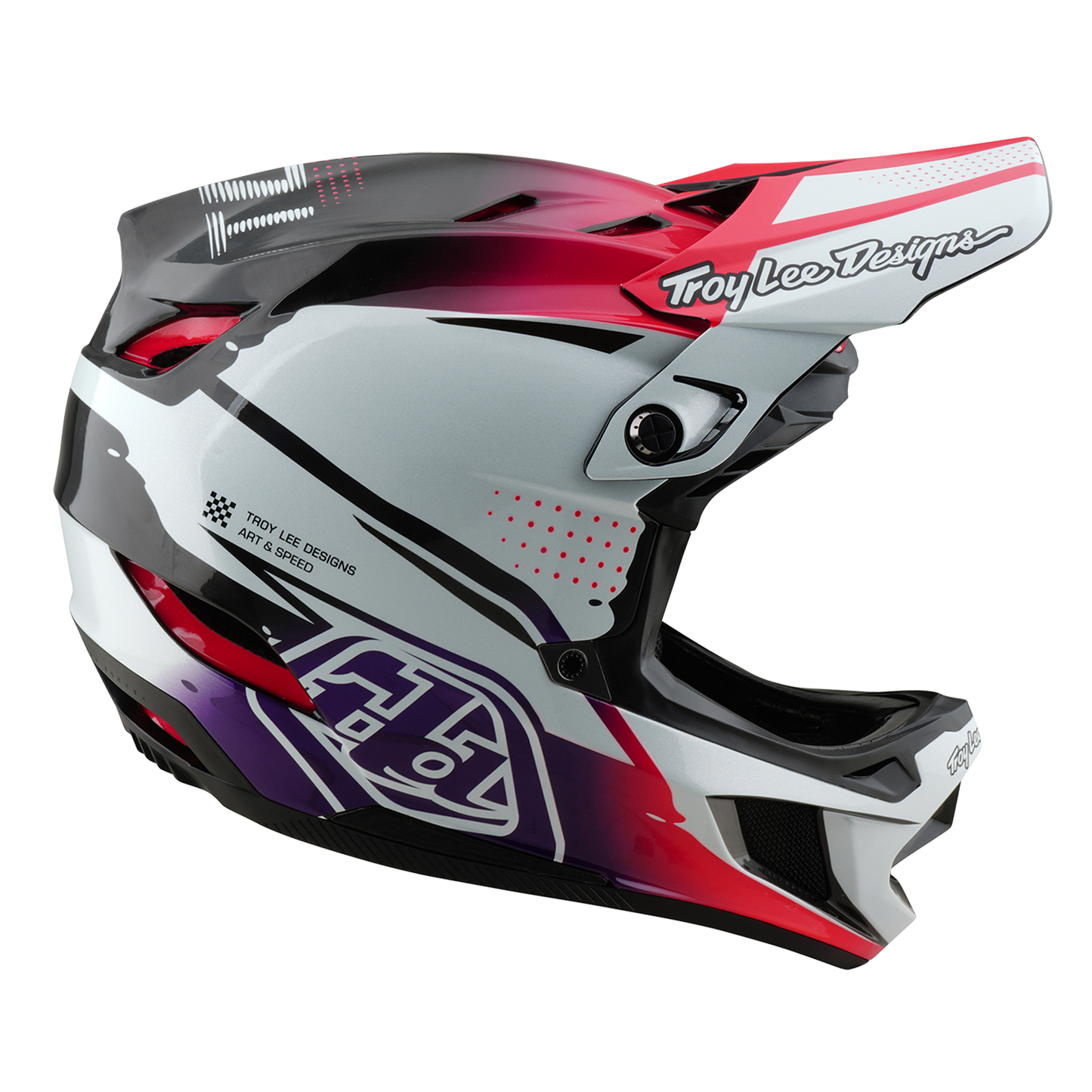 Troy Lee Design D4 CARBON MIPS Drip White MTB-hjelm