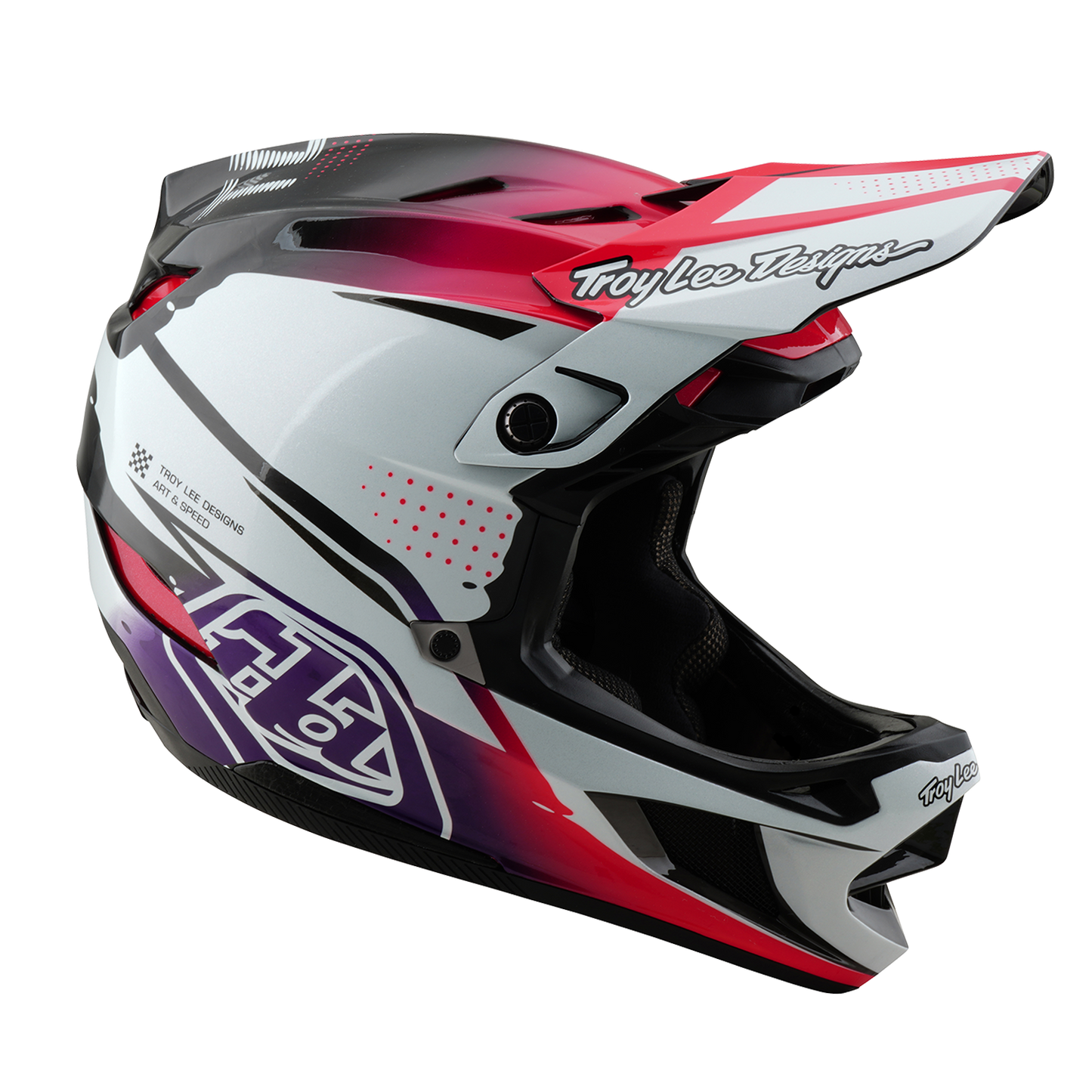 Troy Lee Design D4 CARBON MIPS Drip White MTB-hjelm