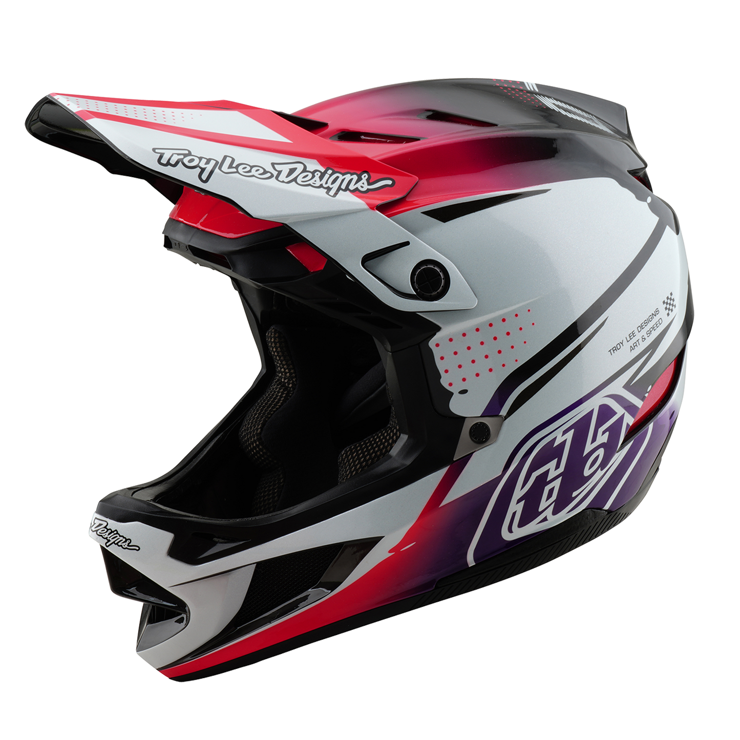 Troy Lee Design D4 CARBON MIPS Drip White MTB-hjelm