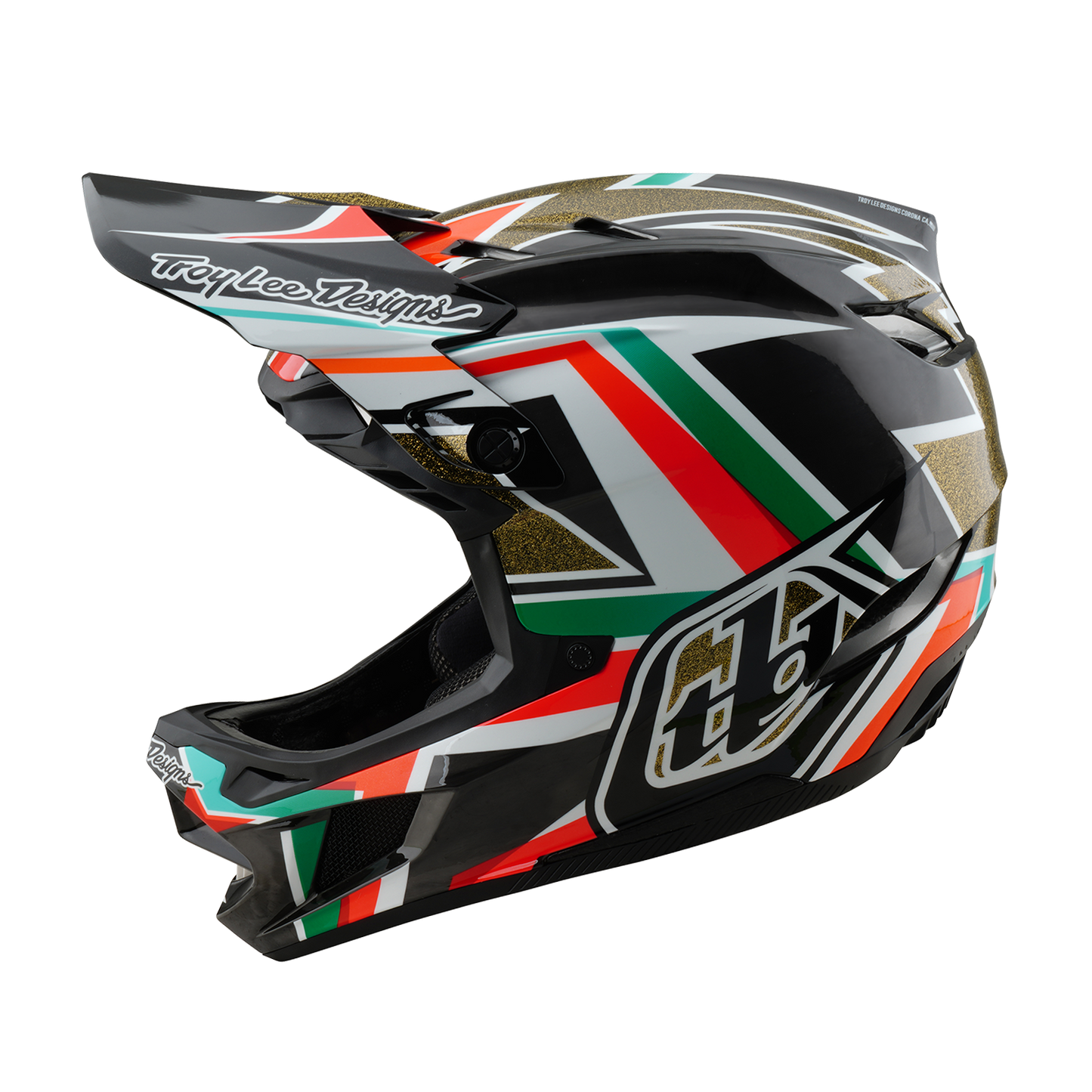 MTB Helmet TROY LEE DESIGNS D4 CARBON MIPS FRAMES Black/Gold