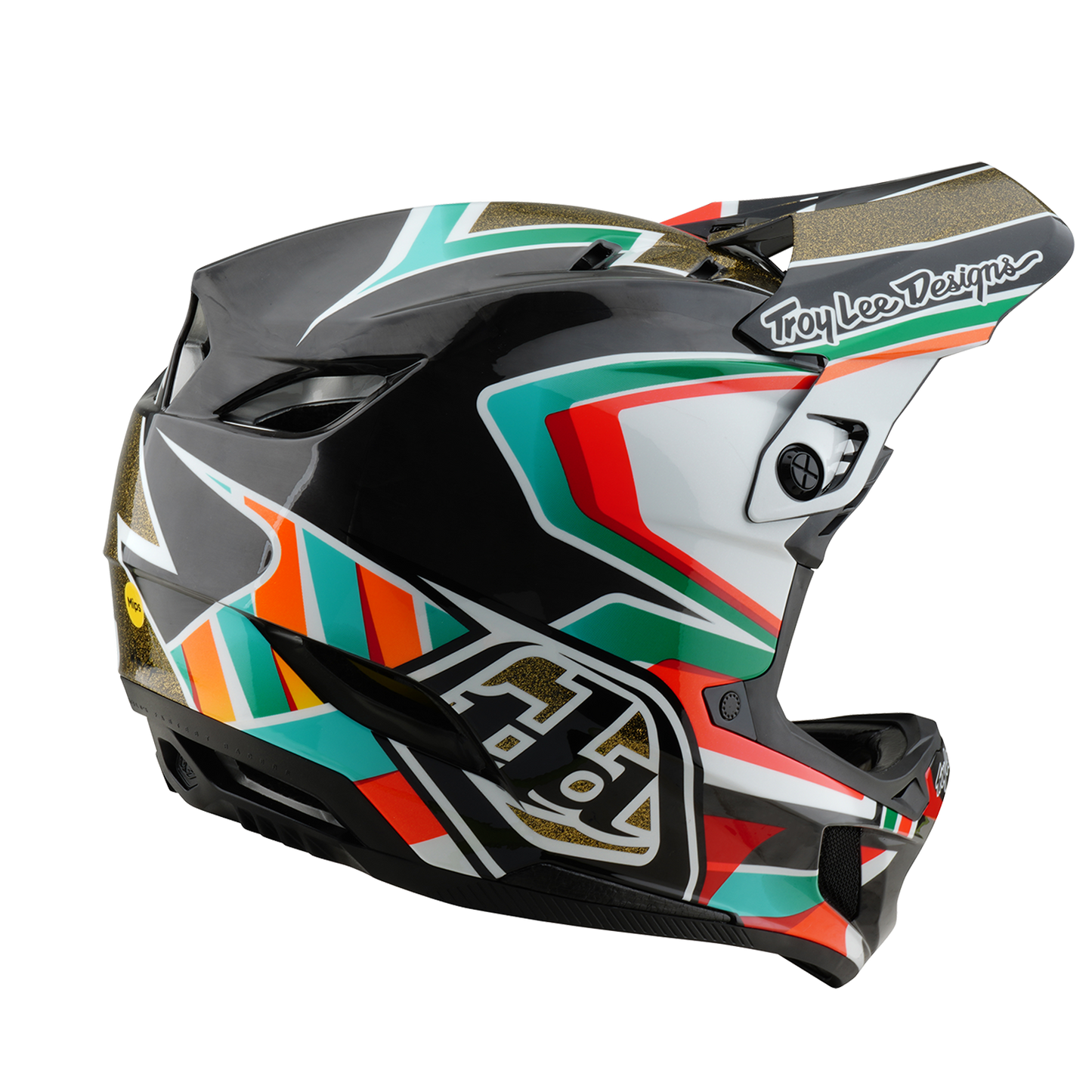 MTB Helmet TROY LEE DESIGNS D4 CARBON MIPS FRAMES Black/Gold