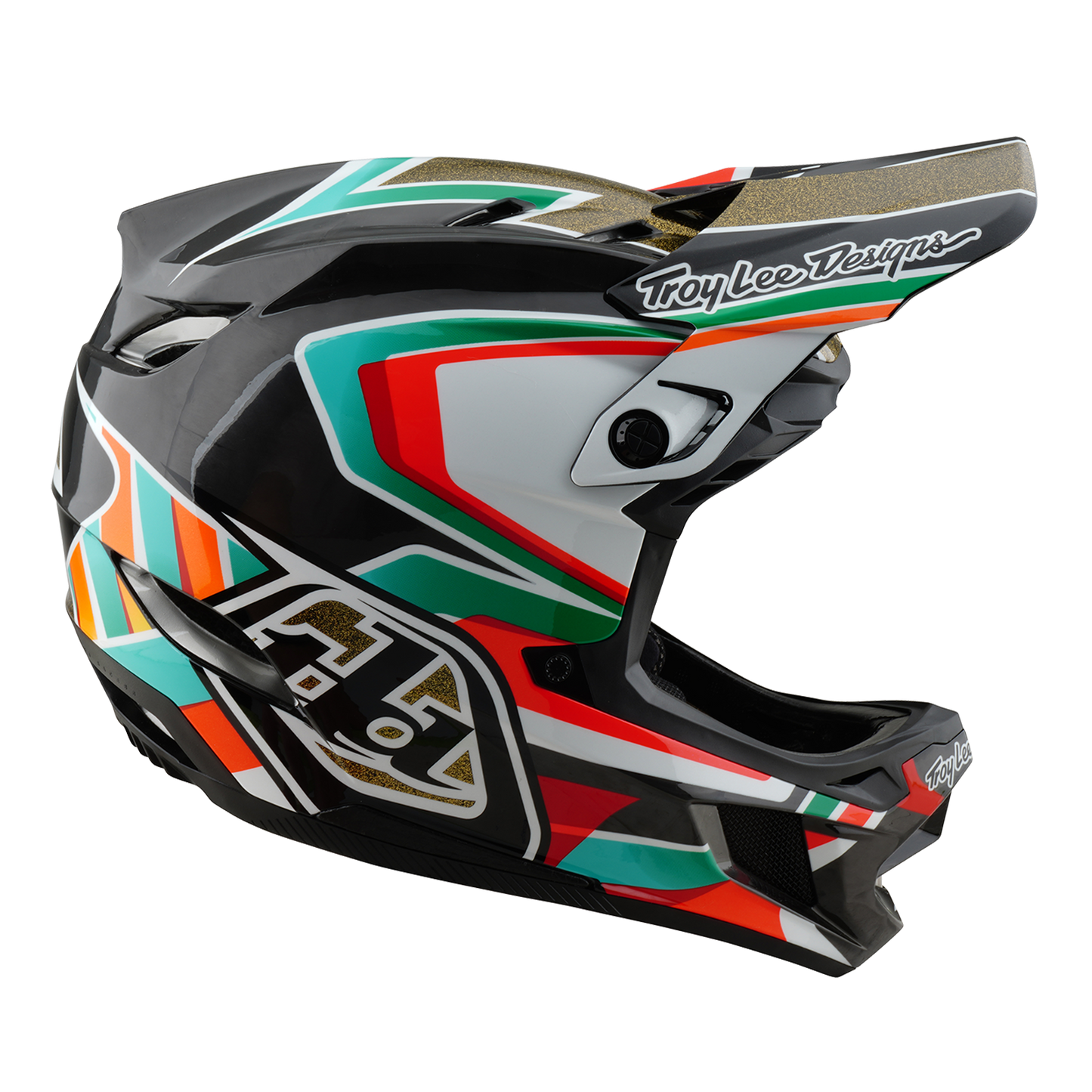 MTB Helmet TROY LEE DESIGNS D4 CARBON MIPS FRAMES Black/Gold