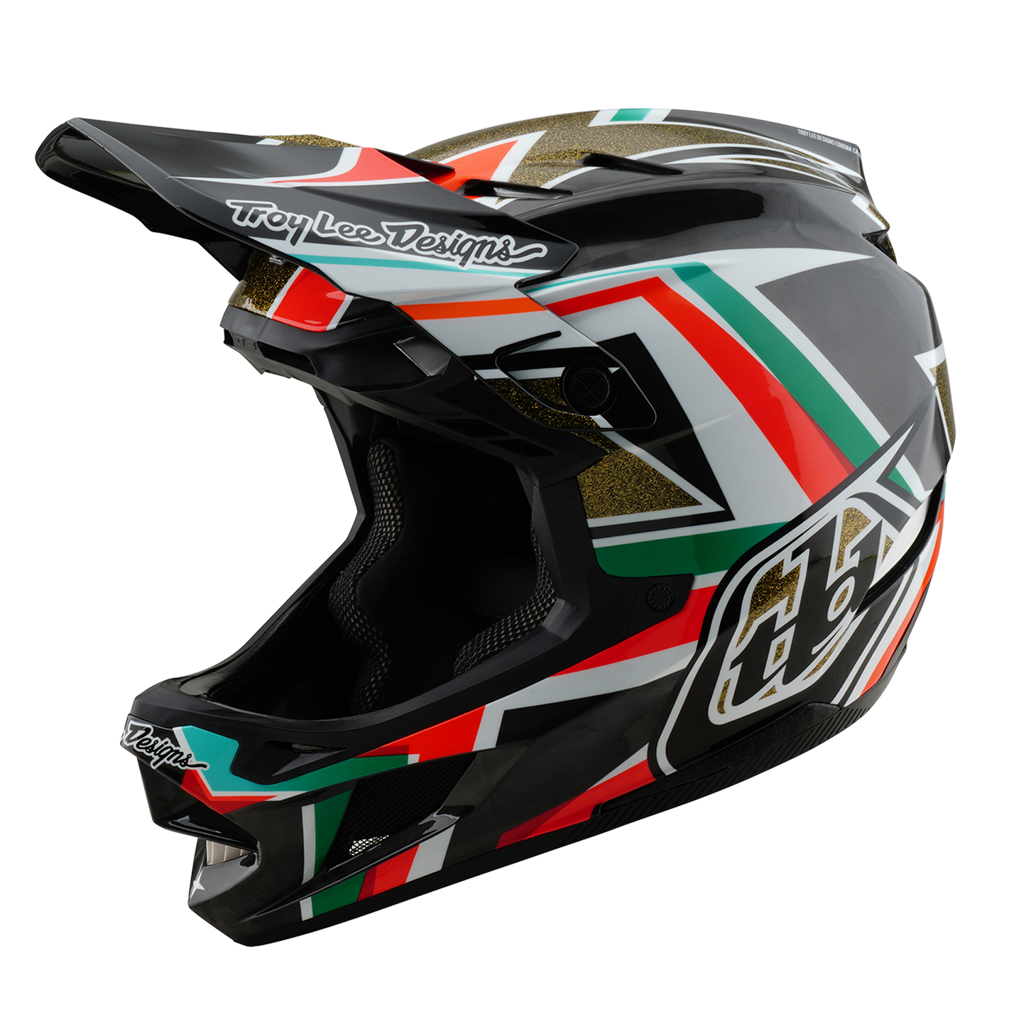 MTB Helmet TROY LEE DESIGNS D4 CARBON MIPS FRAMES Black/Gold