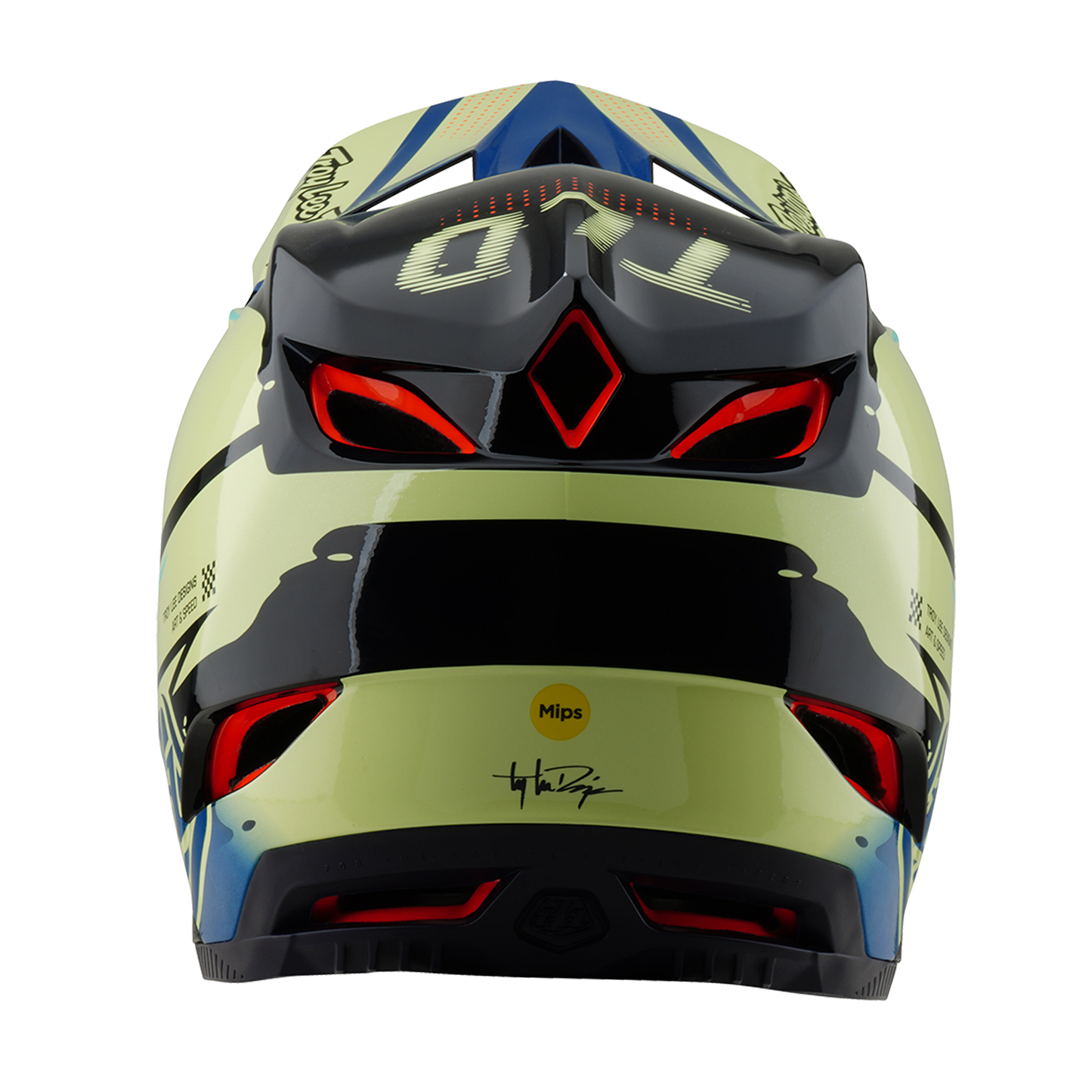 MTB-hjelm Troy Lee Design D4 COMPOSITE MIPS Drip Yellow